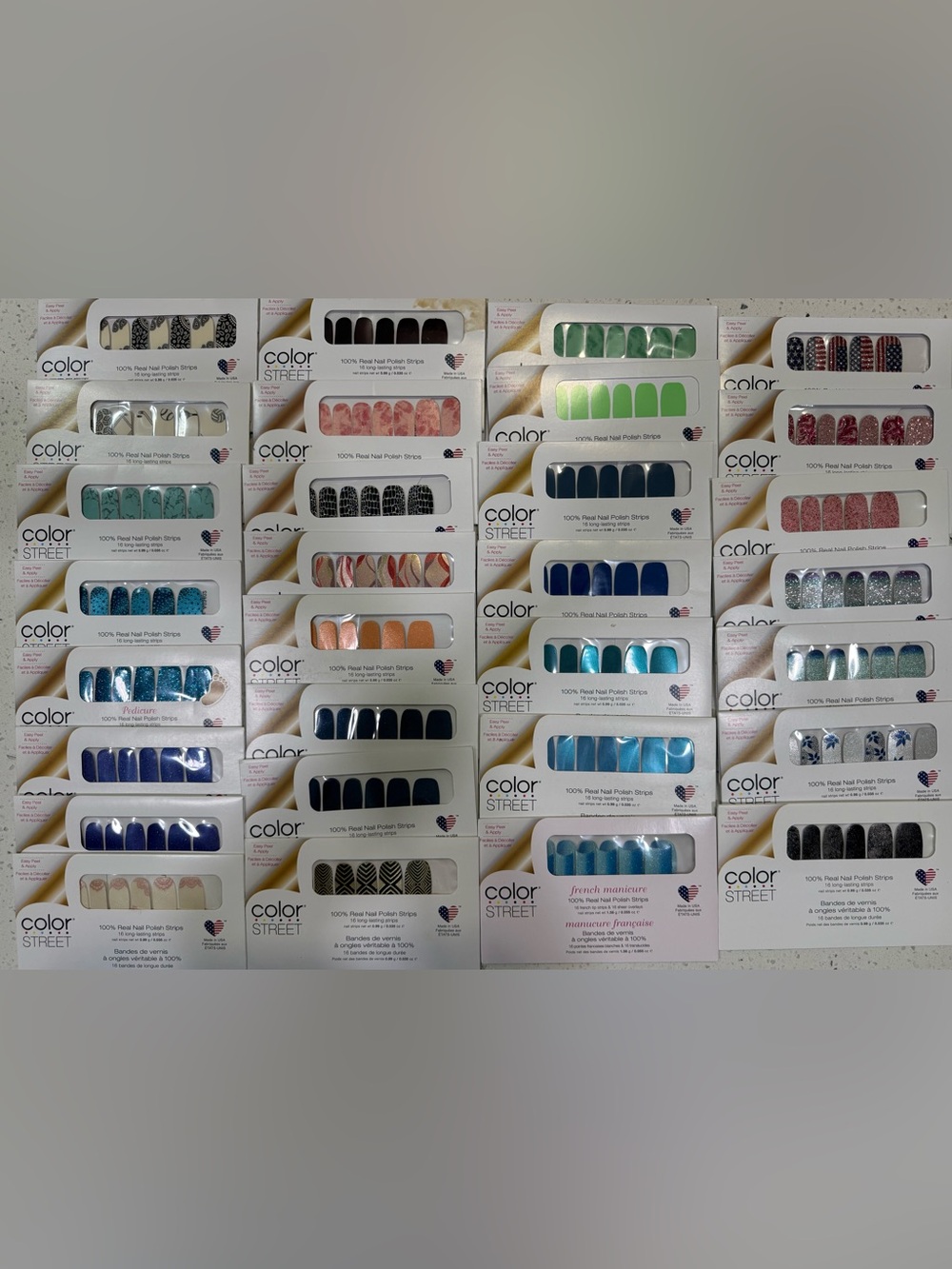 Color Street Real Nail Polish Strips Sickers Bundle of 30 Rare Retired New
